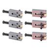 6pcs Metal Roller Bridge Saddles Roller Bridge Guitar Repair Parts Guitar Saddles  Electric Guitar
