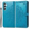 Samsung Galaxy M15 5G Flip Case, Mandala, Blue