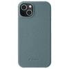MELKCO For iPhone 13 mini 5.4 inch Protective Case Genuine Cow Leather Coated PC Phone Cover