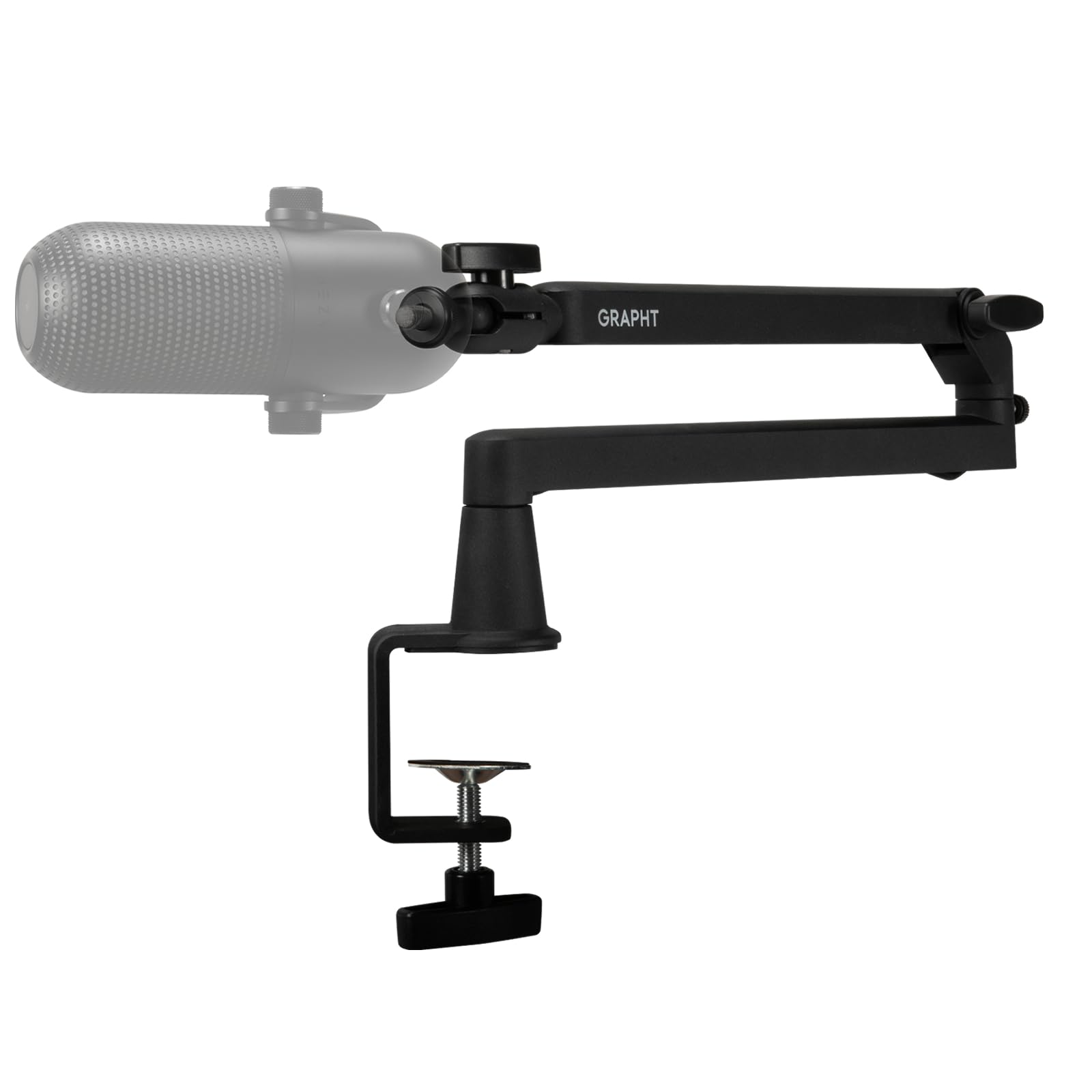 

GRAPHT Microphone Arm Low Profile Japanese Manufacturer MICROPHONE ARM [Black] Black Load Capacity 2kg 360 Degree Rotation Angle Adjustable 3/8 5/8
