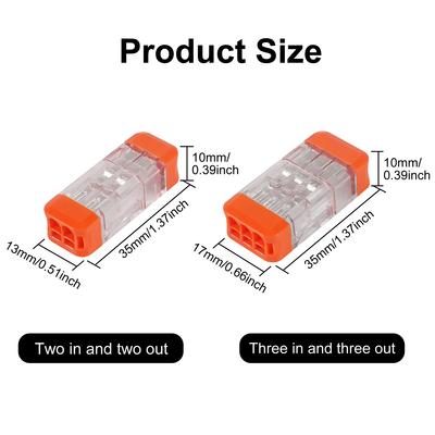 LT-22 LT-33 Wire Quick Connector Fast Wiring Electrical Wire Connector Mini Quick Wire Connector 2 Pin / 3 Pin Terminal Block