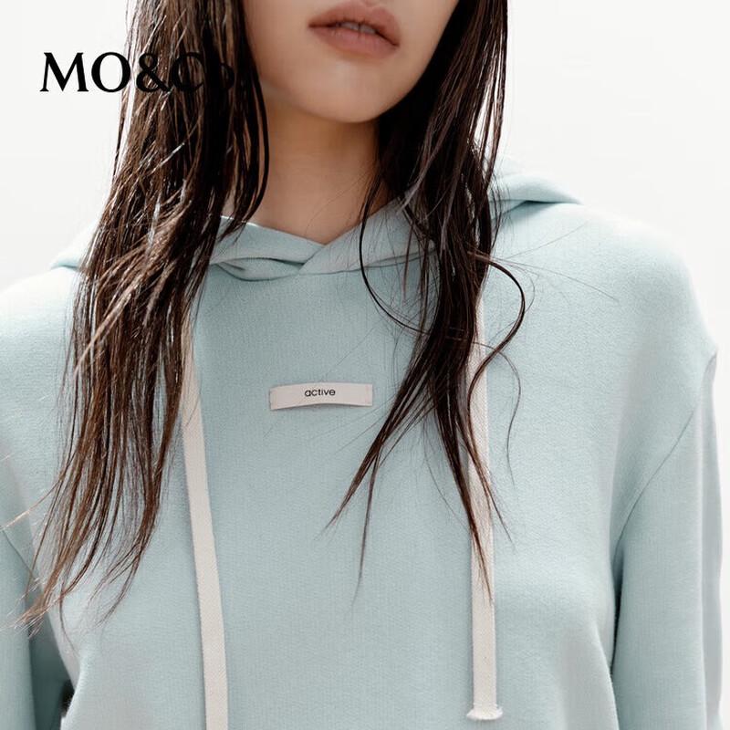 MO&Co. Women's Cotton Hooded Pullover Sweatshirt