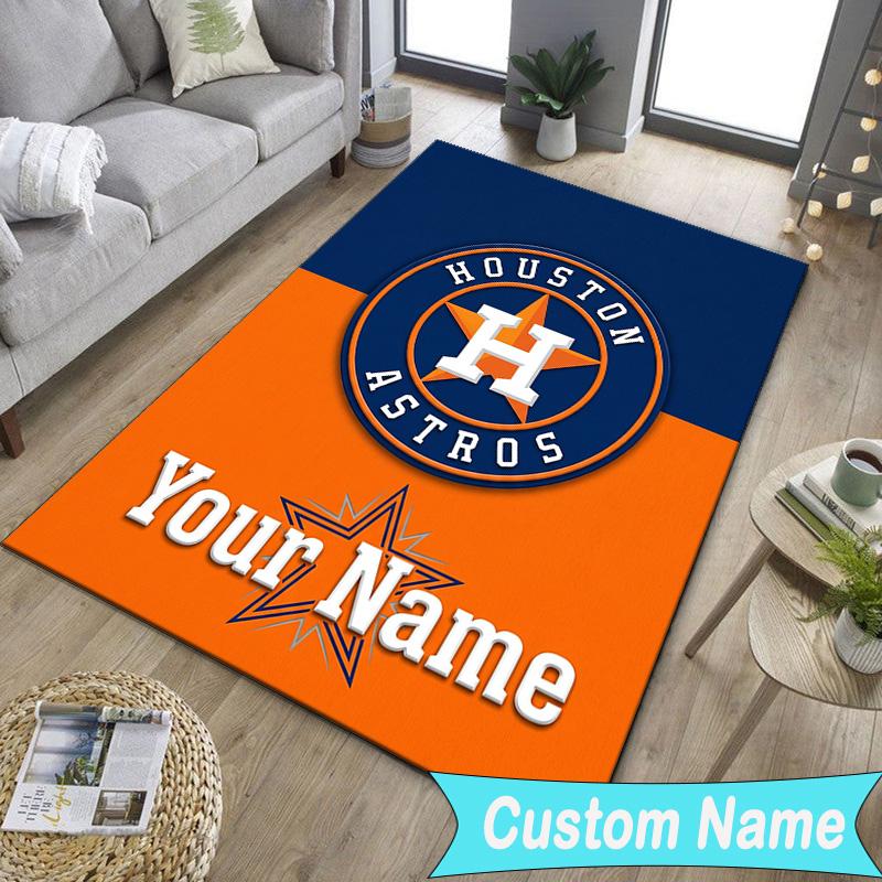 Custom NameHouston Basketball Graffiti Carpet, Indoor Rug, Chair Rug, Living Rooms, Doormat Made From Polyester Home Decor Birthday Christmas Gifts