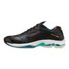 Mizuno Wave Lightning Z7 Low-Top Volleyball Shoes Unisex Shoes Black Red Green V1GA220049