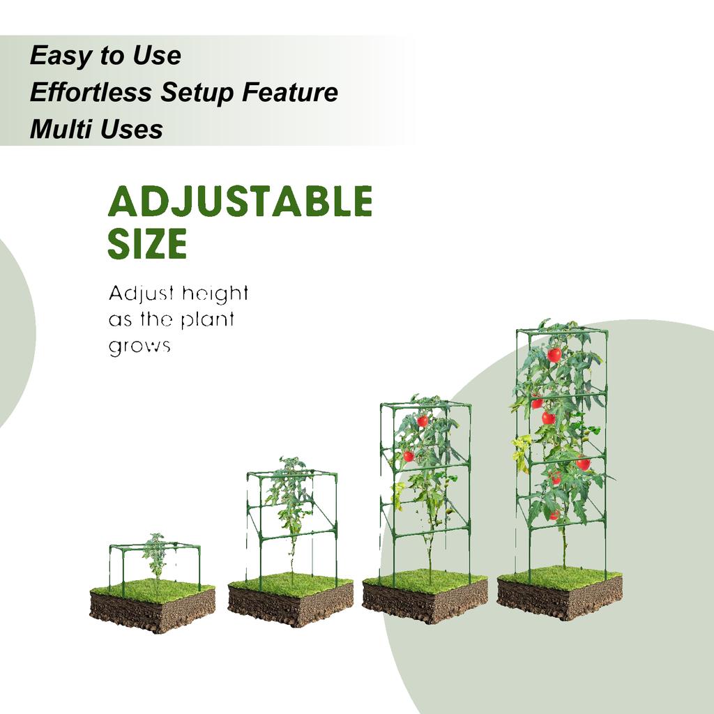 Tomato Trellis for Garden Planter Pots 3 Piece Heavy-Duty Rack for Climbing Vegetables Fruit Beans Peony Rose Flower Tomato Cage