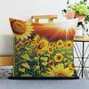 Sunflower Print Decorative Pillowcase Bedroom Living Room Square Cushion Pillowcase