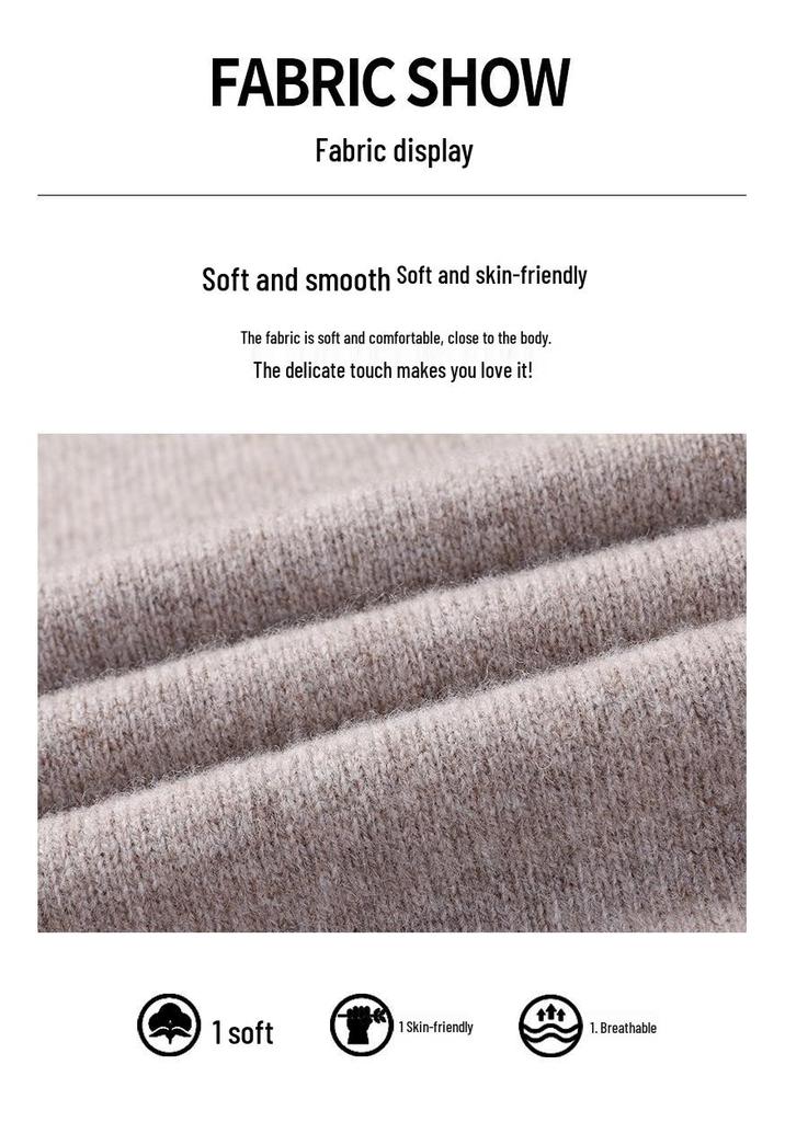 Men's Thick Wool Sweater - High Quality Winter Half-High Neck Base Layer