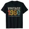 New Men 64 Year Old Gifts Vintage 1960 Limited Edition 64th T Shirt Casual Tee Shirt Casual Short Sleeve Vintage Couples T-Shirt