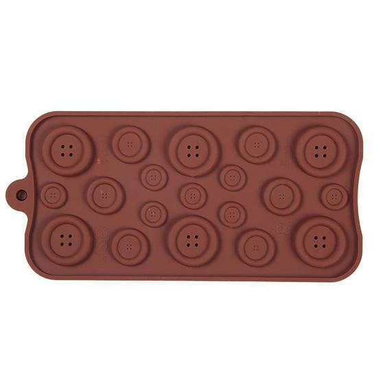 Home Baking Gadgets 19-Hole Silicone Button Molds, Three Sizes DIY Cake Decorating Tray, Cookie Molds Flexible Easy Release for Chocolate And