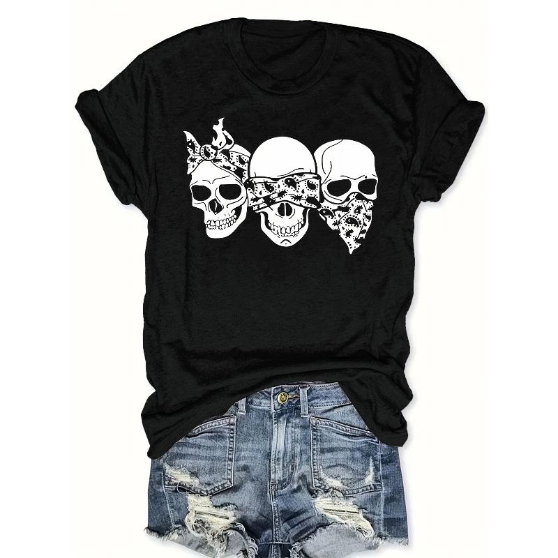 Letter Print Short Sleeve, Casual Short Sleeve Round Neck T-Shirt, Women'S Clothing