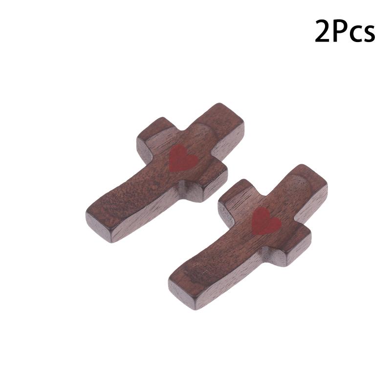 1/2PCS Wooden Pocket Prayer Cross, Small Handheld Cross For Comfort, Pocket Gift For Prayer & Faith