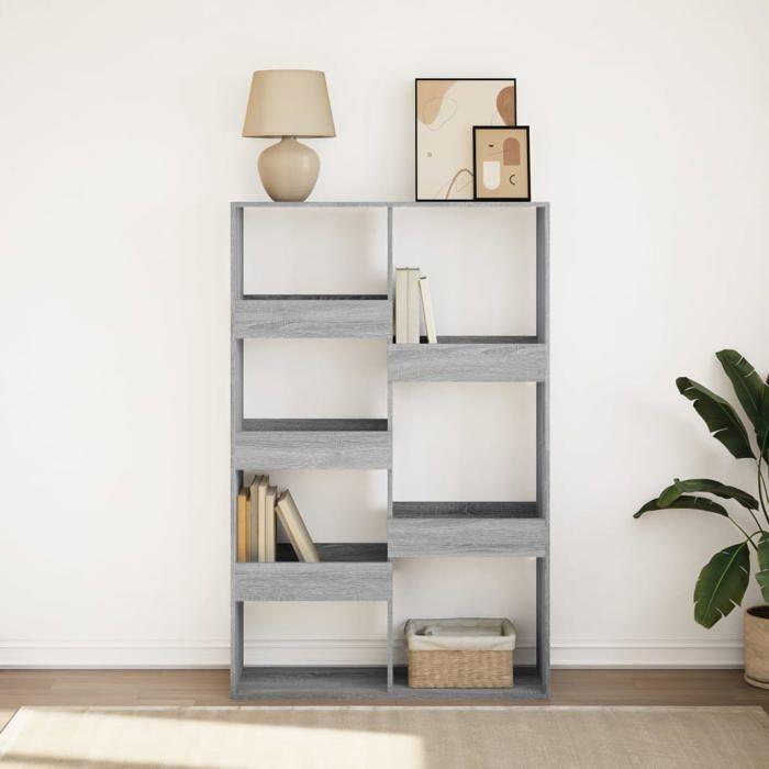 VidaXL Bookcase Sonoma Grey 100x33x155.5 Cm Engineered Wood, Bookshelf, Storage Shelf, Cabinet 3309398