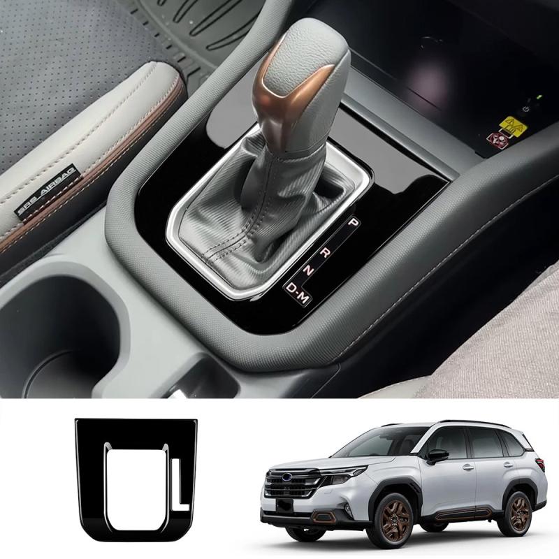 LHD RHD For Subaru Forester 2025 2026 ABS black Center Console Gear Shift Panel Cover trim Gear Head Knob Interior Accessories