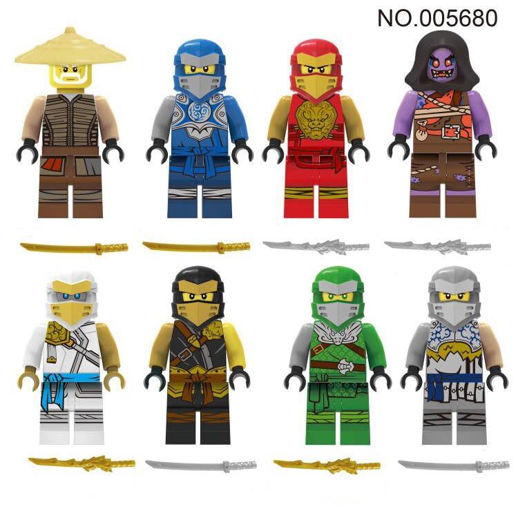 005680 M1810 M1808 M1637 Mirage Samurai Building Block Figurine Ninja Toy Bag