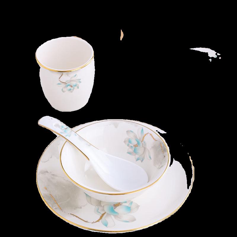 New Chinese Style Ceramic Tableware Set