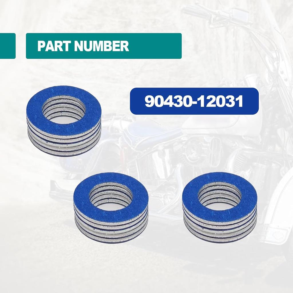 15 Pcs Aluminum Oil Drain Plug Gasket - 12mm OEM Oil Drain Plug Washer Gaskets - Compatible/Replacement for Toyota Lexus Scion Crush Washer Seals