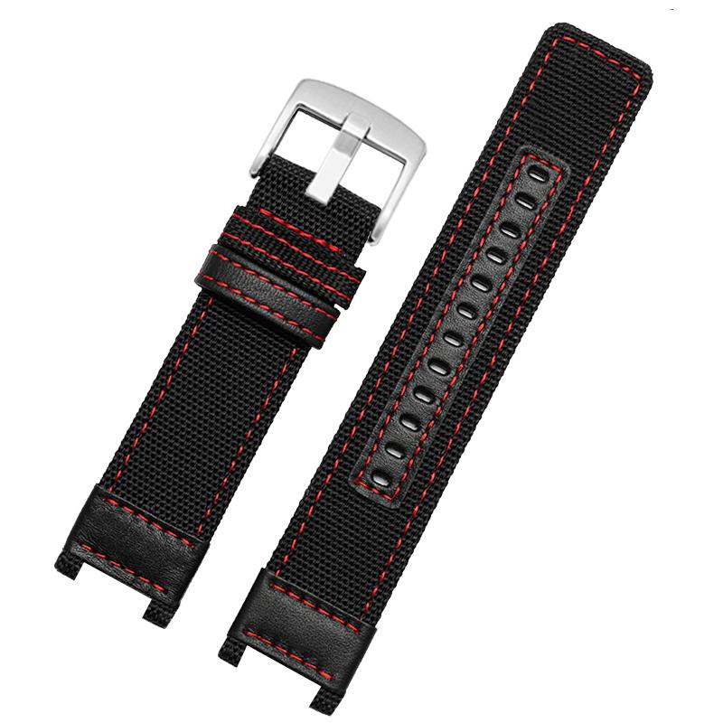 Nylon Canvas Leather Watchband Modified MTG B1000 for G-SHOCK C-asio Watch MTG-B1000 Series Outdoor Sport Mens Watch Band Strap