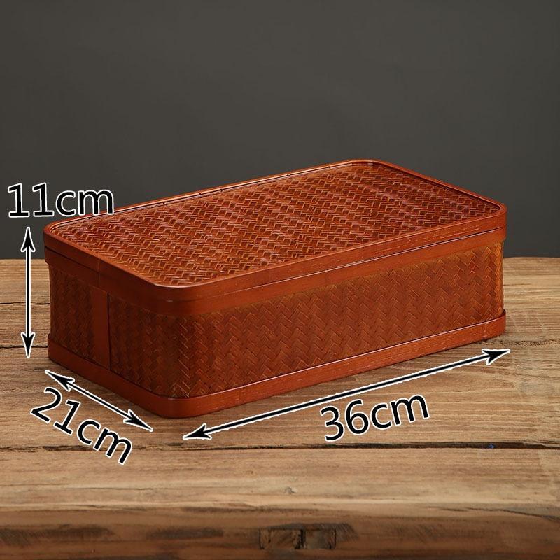 

Handmade Bamboo Woven Double-Layer Food Basket