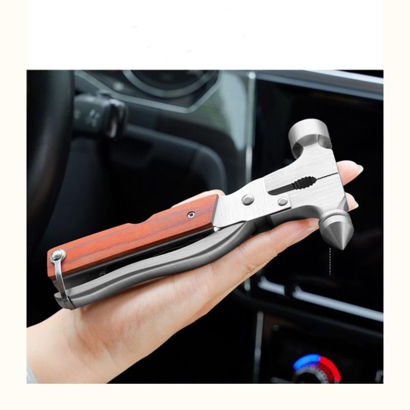 Car Mounted Multifunctional Conical Safety Hammer, Car Escape Tool, Axe Hammer, Mini Safety Life-saving Window Breaking Hammer