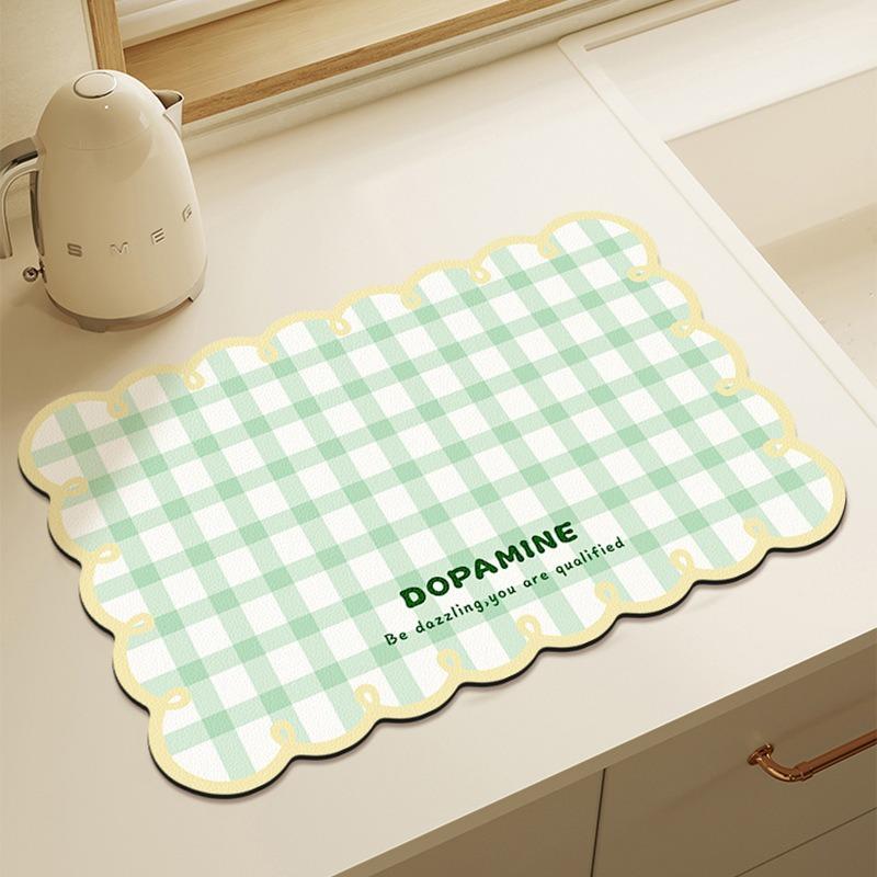 Small Clean Fresh Air Absorbent Kitchen Drain Mat Household Insulated Table Counter Counter Quick-drying Non-slipPlacemat