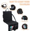 Folding Stadium Seat Camping Back Support Cushion Seat with Storage Bag Cup Holder Portable Outdoor Moisture proof