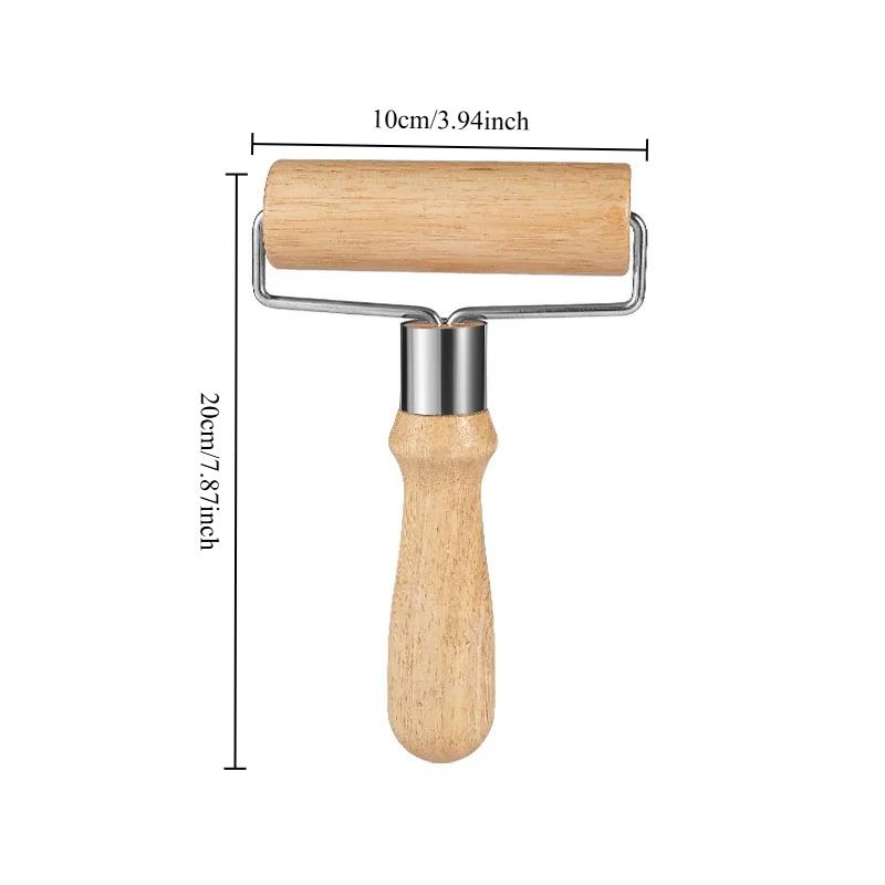 Lightweight Non Stick Wooden Rolling Pin and Pizza Bread Pastry Kitchen Baking Drum Tool, Essential for Home Kitchen Baking