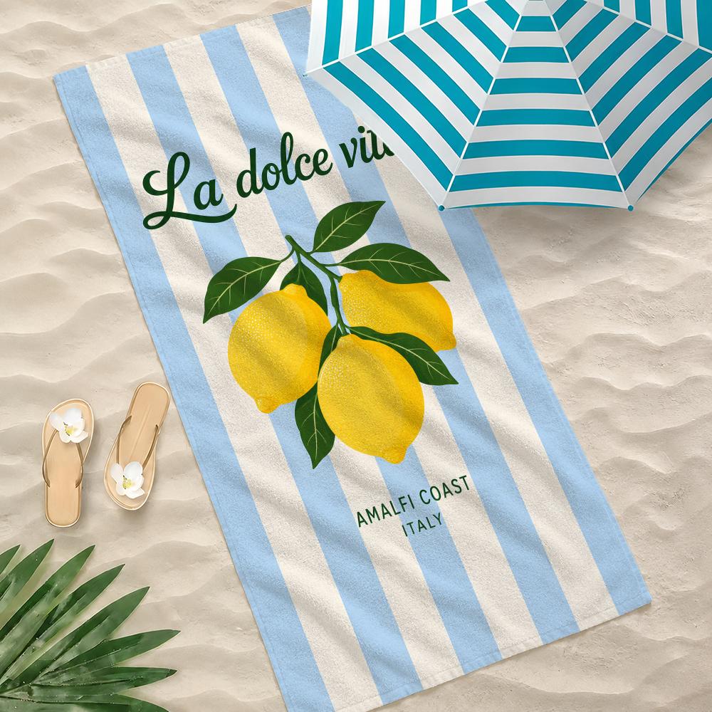 Sommer Boho Stil Zitronen Dolce Handtuch Handtuch Weich Pool Geschenk Für Reise Fitnessstudio Dusche Camping Schnelltrocknend Sport Große Strandtücher