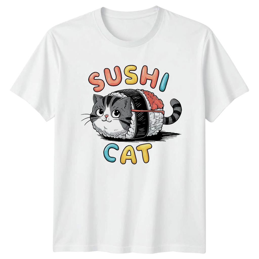 Sushi Cat Funny Pun TShirt Animal Lover Cute Graphic Tee