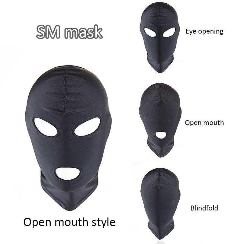 1/2/3 Hole Men Women Adult Spandex Balaclava Open Mouth Hood Face Eye Head Mask Costume Slave Game Role Play Party Adulto SM Toy
