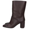 HERMES [Excellent condition] Defire stitched leather short boots shoes 40 Dark brownUsed
