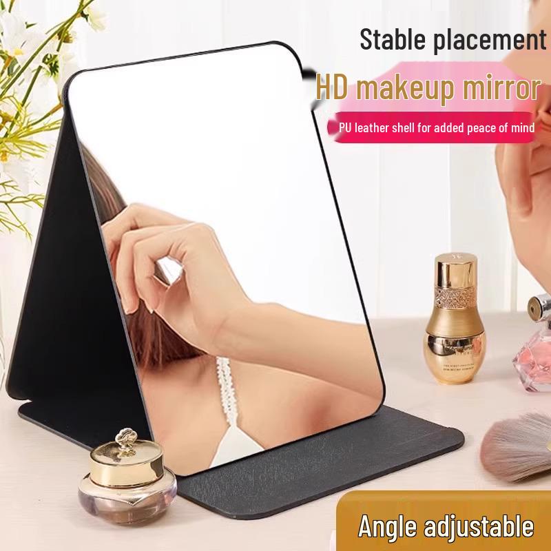 Portable Foldable Makeup Mirror - High Definition, Desktop, Available in Various Sizes for Student Dormitory or Home Use
