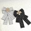 Fashion Cloth Bow Brooches Pearl Vintage Pearl Collar Pins Bowknot Necktie Wedding