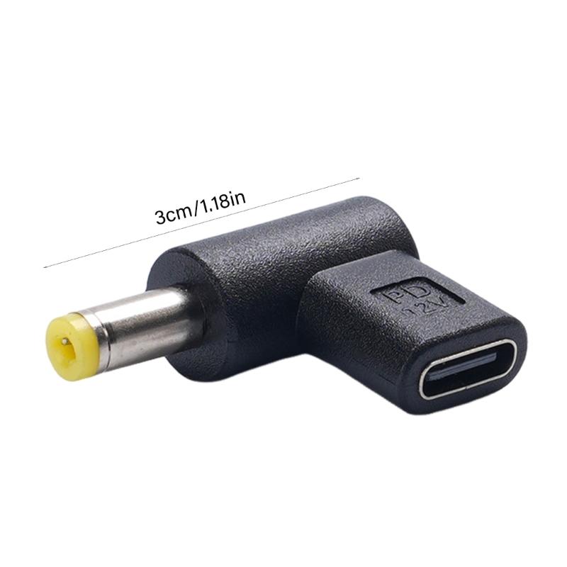 Type C Female To 4.8x1.7mm Male Charging Adapters 100W Fast Charging For 12V 20V Devices