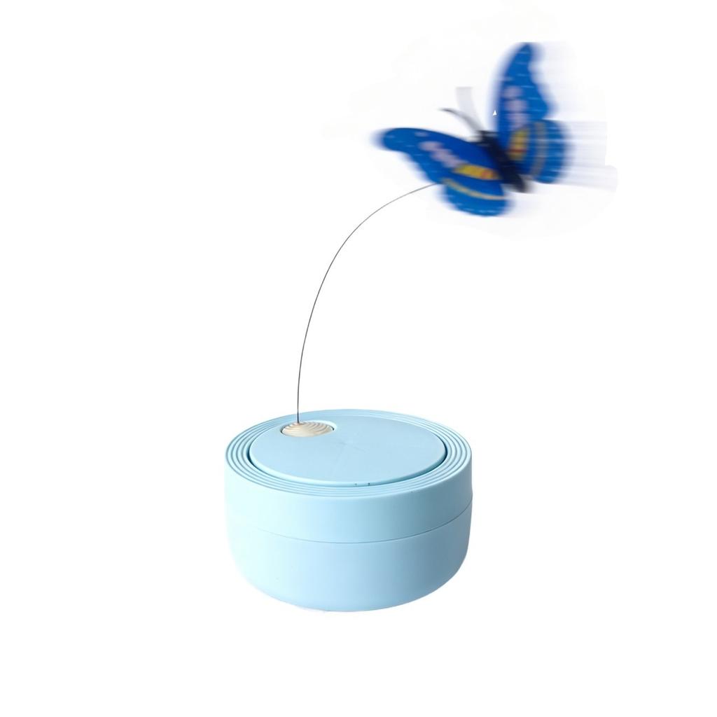Intelligent Rotating Butterfly Cat Teaser Toy, Realistic Butterfly Automatic Spinning Cat Wand