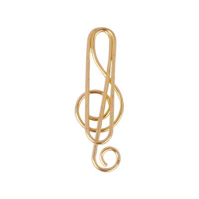 20pcs Musical note paper clip stainless steel paper clip buckle paper clip student cartoon paper clip