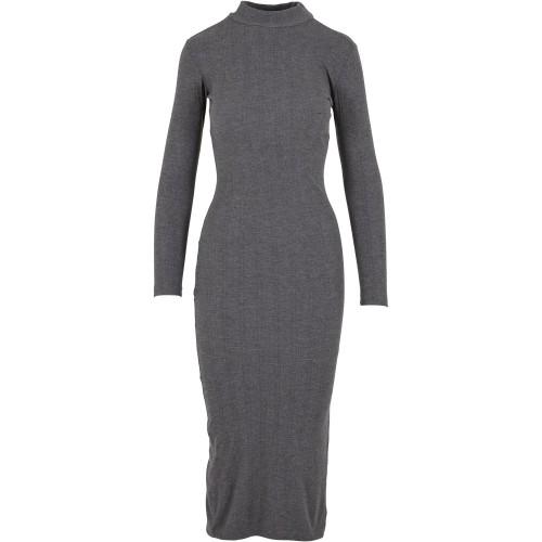 Urban Classics Womens/Ladies Ribbed Mock Neck Long-Sleeved Dress