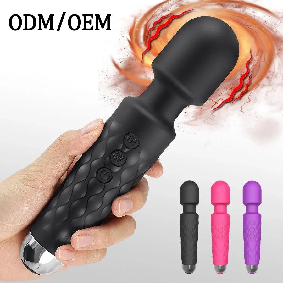 Powerful Wand Massager Adult Sex Toy Wholesale Strong Vibration Full Body USB Rechargeable Electric Massager for Women Couples