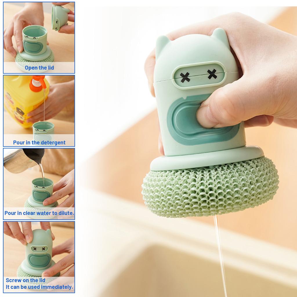 Haushaltsreinigungsbürste Küche Cartoon Druckbürste Kreative Flüssigkeit Niedliche Topfbürste Neue Topfbürste