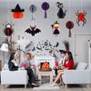 Honeycomb Halloween Hanging Decorations Ghost Spider Pumpkin Witch Bat Paper Honeycomb Centerpieces for Indoor Window Haunted House Decor