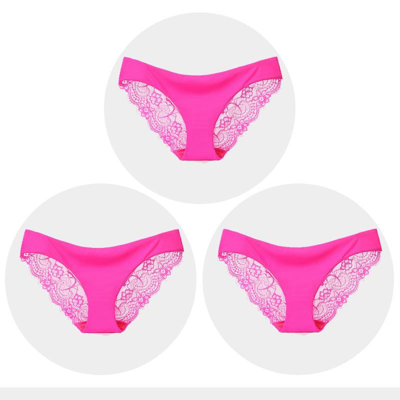 Women's Seamless Underwear Leopard Intimate Women Sexy Lace Black Floral Panties Seamless Panty 3 Pcs/set