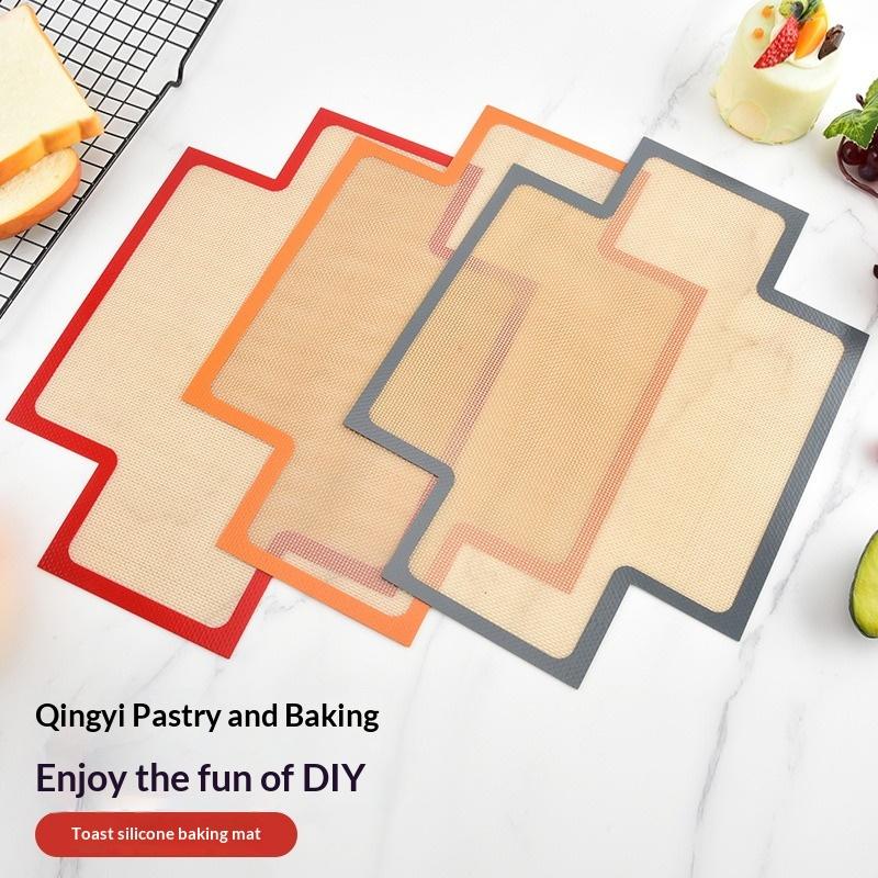 Forro de Silicone Reutilizável de Grau Alimentício para Pão Tapete de Assar Resistente ao Calor Alça Antiaderente Para Formas de Pão Ferramenta de Transferência de Massa