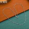 925 Sterling Silver 18-inch Bamboo Necklace Wedding Jewelry