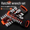 Socket Ratchet Wrench Set: 1/4, 3/8, 1/2 Sizes - Quick Combination Tool Set