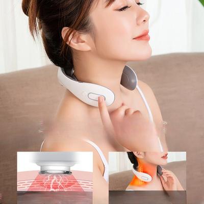 Six-head Portable Cervical Spine Massager, Shoulder and Neck Pulse Massager, Hot Compress Neck Spine Neck Protector, Kneading Artifact