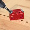 45° Angle Hole Drill Guide or W/ Drill Bit Set, Pocket Hole Jig Woodworking Inclined Hole Fixture Aluminum Positioner Joint Tool