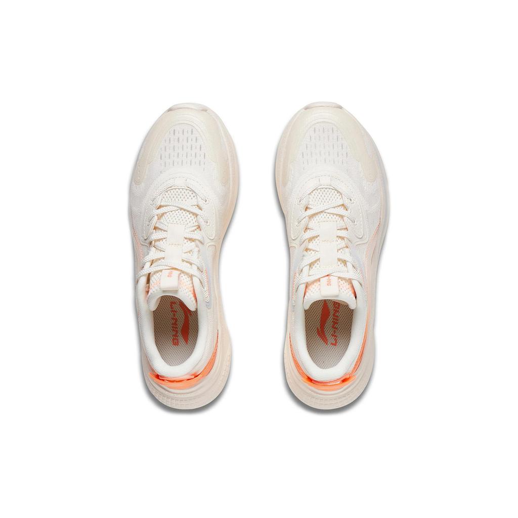 New LiNing Liuyun Wear Resistant Breathable Slip Resistant Low Top Sports Casual Shoes Women's White Orange AGLT030-4