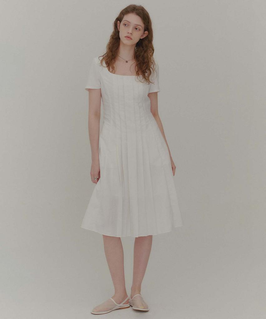 PLAC WOMEN Pintuck Short Sleeve Dress