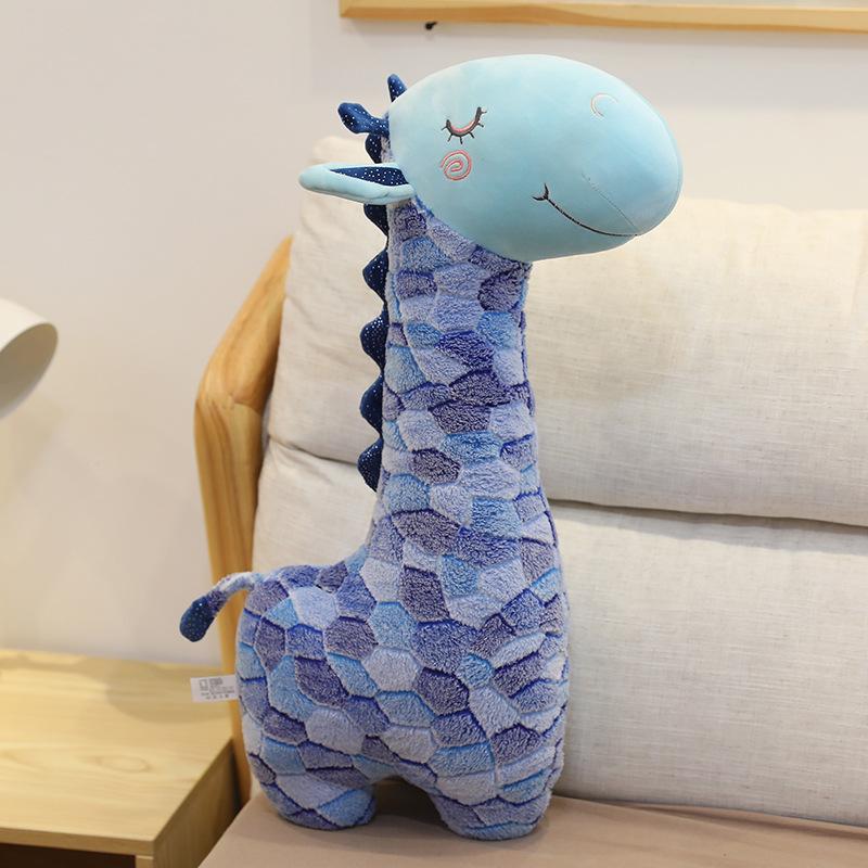 

Blue giraffe doll plush toy deer doll boyfriend throw pillow sleeping leg pillow soothing doll 65cm（0.5kg）