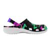 White EVA Clogs with Mini Skull Print, Lightweight Slip On Garden Shoes, Breathable Beach Sandals, Indoor Outdoor Slippers for Men Women