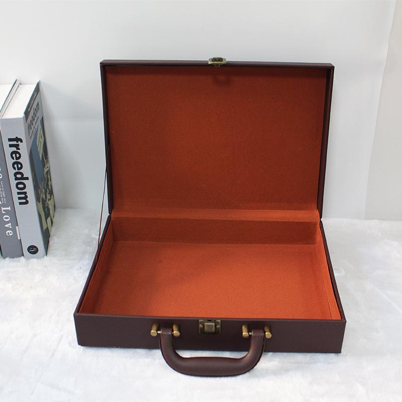 Handheld Gift Box, Vintage Multi-color Leather Hand-held Storage Box, Decorative Gift Box, Storage Box
